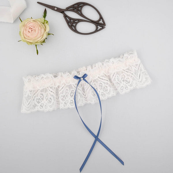 Something blue lace wedding garter - 'Catherine