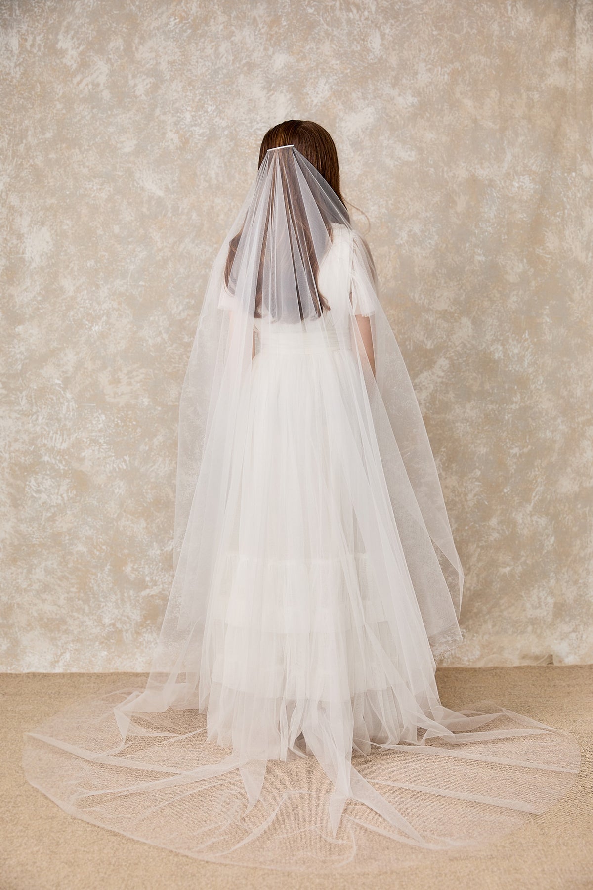 Extra wide barely there wedding veil