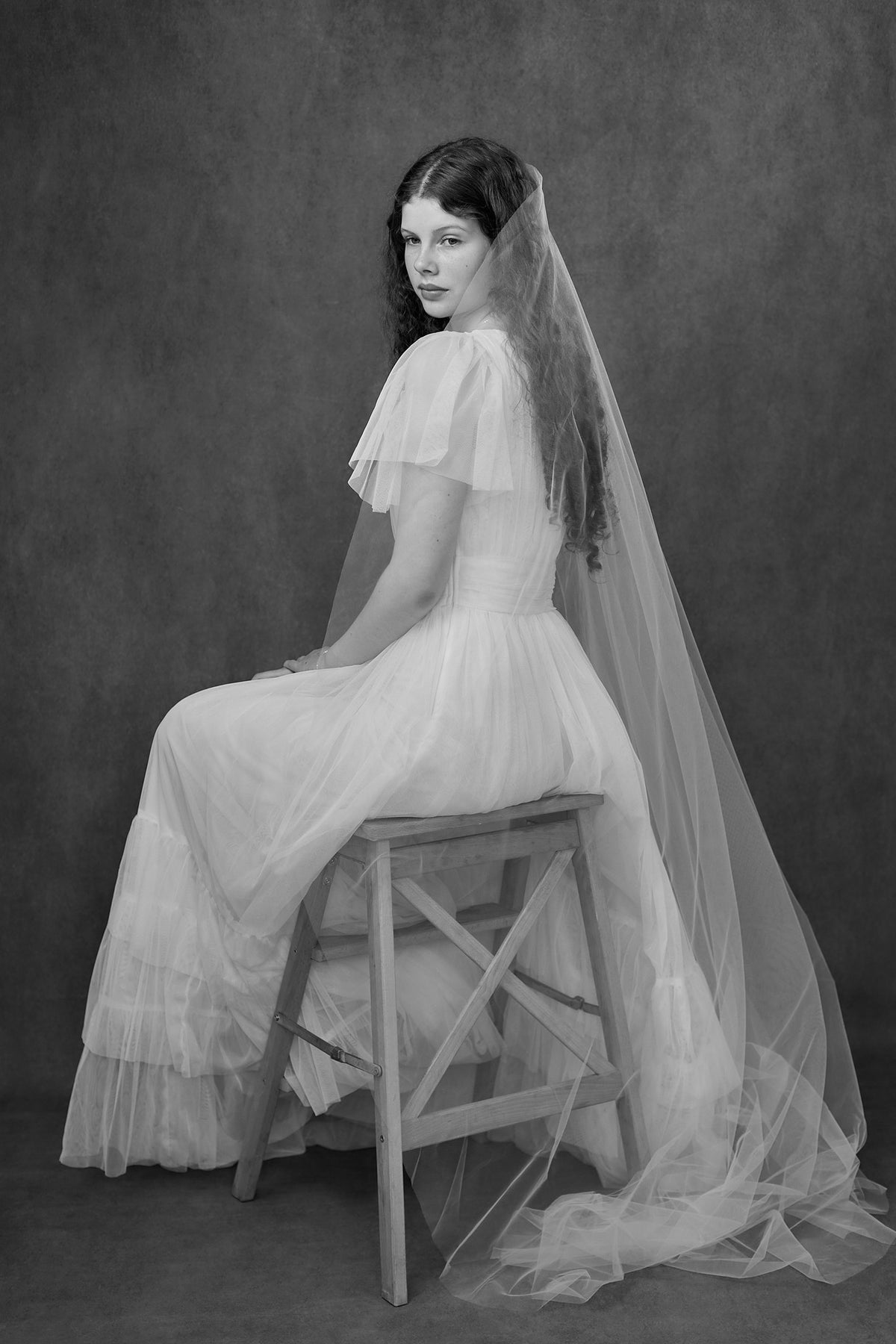 Italian tulle barely there wedding veil - &#39;Celine&#39;