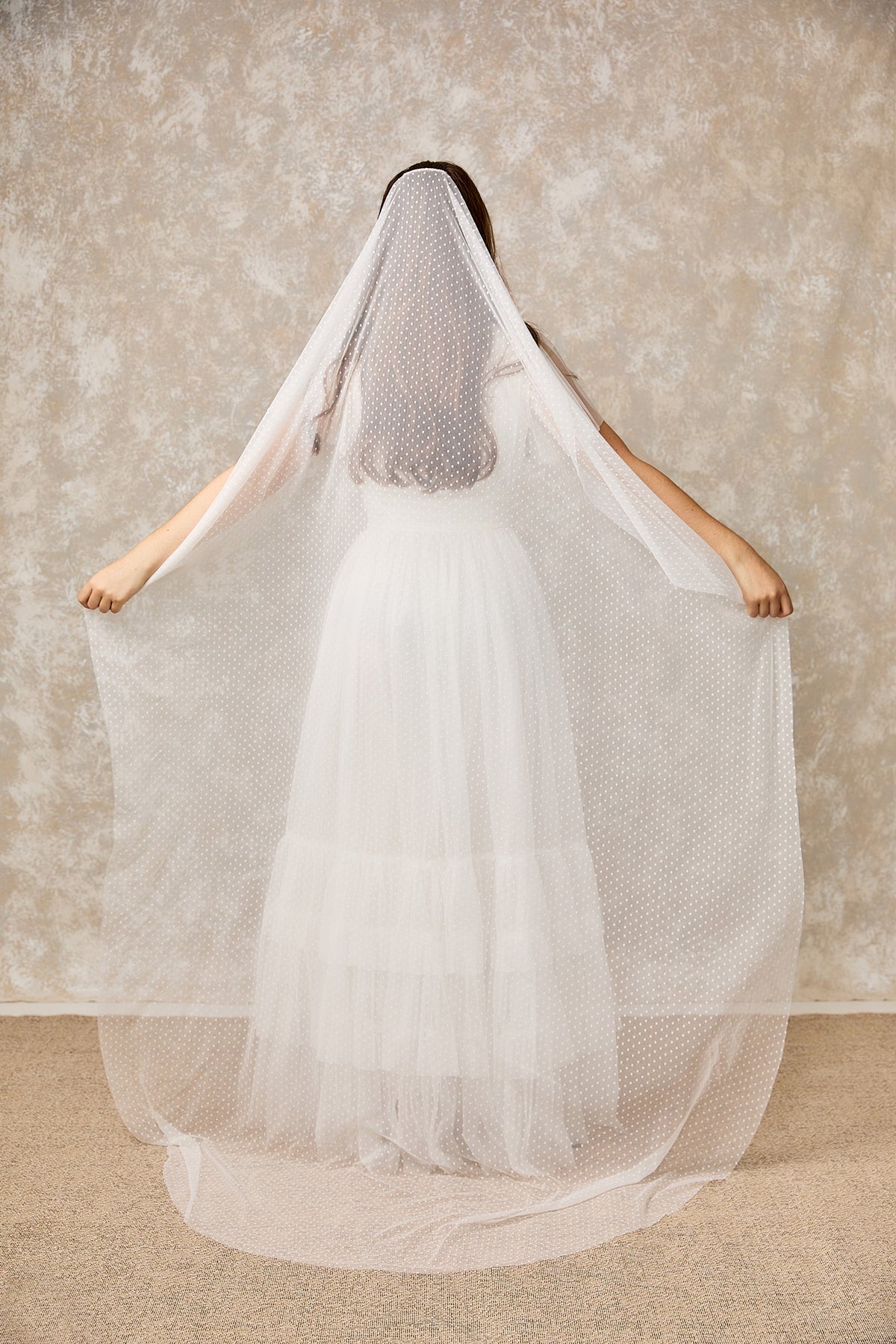 Polka dot wedding veil 