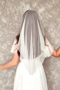 Polka dot wedding veil 