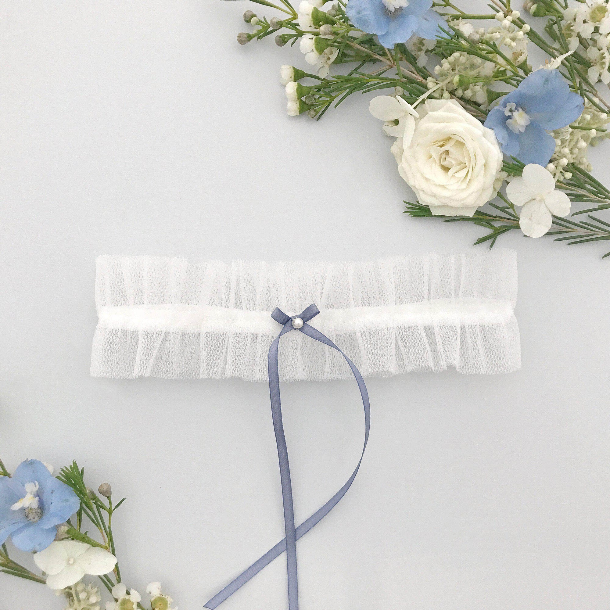 Wedding Garter Tulle wedding garter - 'Ellé'