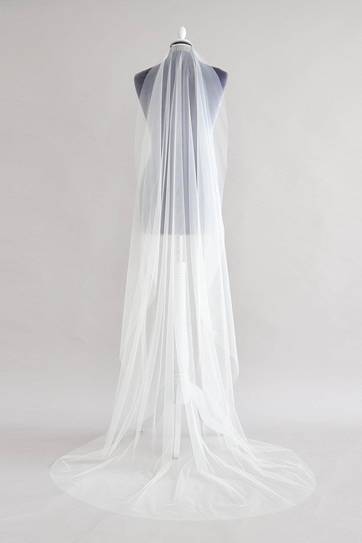 Wedding Veil Italian tulle barely there wedding veil - &#39;Celine&#39;