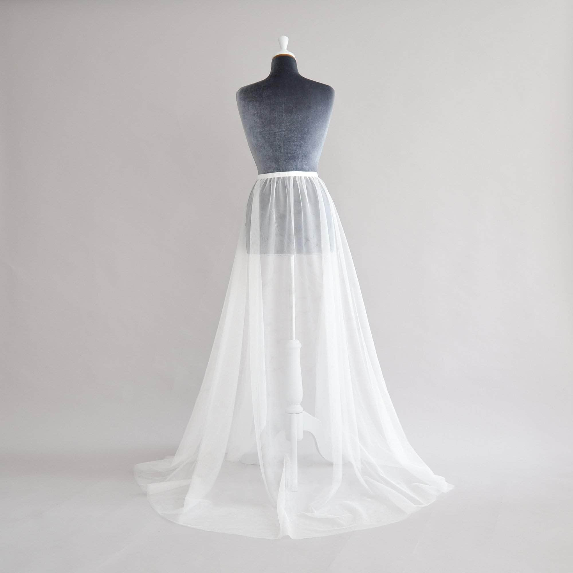 Wedding Cover Up Off white / 8-10 Tulle wedding over-skirt - 'Jericho'